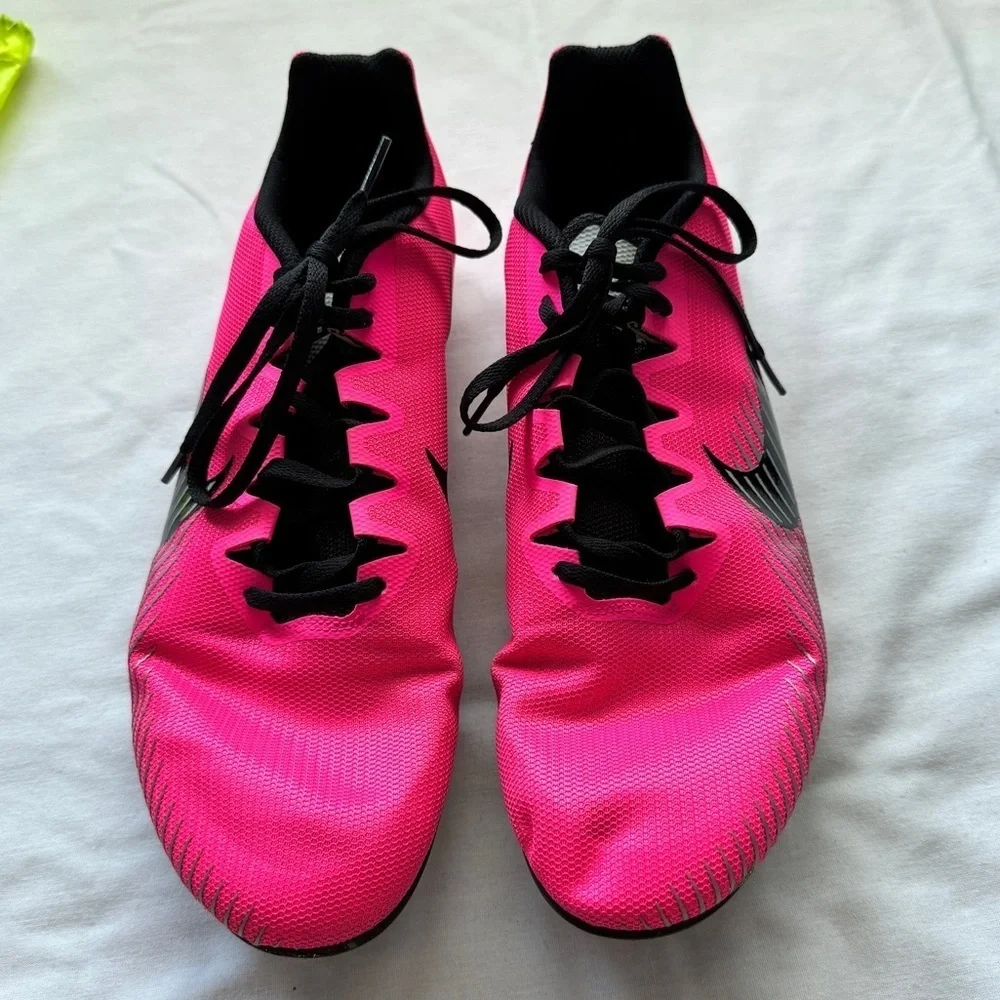 Nike Run Men’s 13 Pink Blast Cleats Track Running Shoes